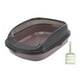 thumbnail image 5 of Caja de arena para gatos, suministros para mascotas, inodoro para gatos, semicerrado, arenero grande, parte superior abierta para mascotas marrón medio, 5 of 9