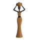 thumbnail image 4 of Estatua de señora Tribal africana, adorno de resina hecho a mano, patrón de tejido Retro, decoración marrón para el hogar y la Oficina, multiusos Estilo A Macarena estatua del pensador, 4 of 8