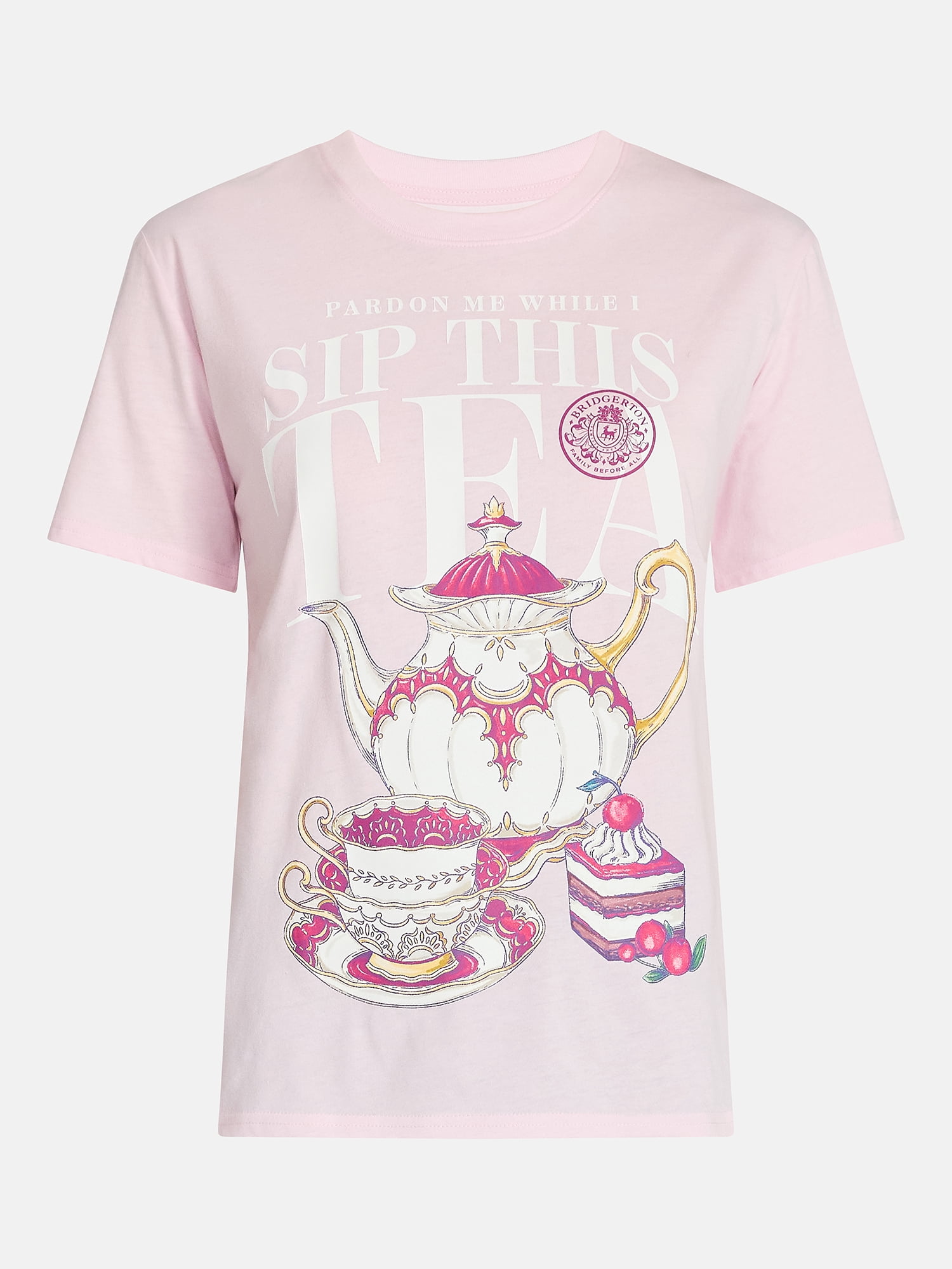 Netflix Bridgerton Women's Graphic Tee with Short Sleeves, Sizes XXS-XXL