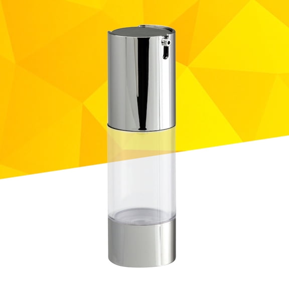 WRISTBIQUE 1Set Clear Airless Pump Bottle for Lotion with Travel Friendly Design
