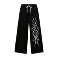 thumbnail image 4 of Mens Y2K Gothic Printed Sweatpants Drawstring Jogger Pants Loose Fit Streetwear Trousers With Dark Graphic Design For Casual Daily, 4 of 4