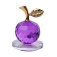 thumbnail image 2 of Pisapapeles de de cristal, accesorios de decoración para ar, accesorios de escritorio para el Día de San Valentín, adornos, regalos de Nochebue 5cm Púrpura Macarena estatuilla de manzanas de cristal, 2 of 8