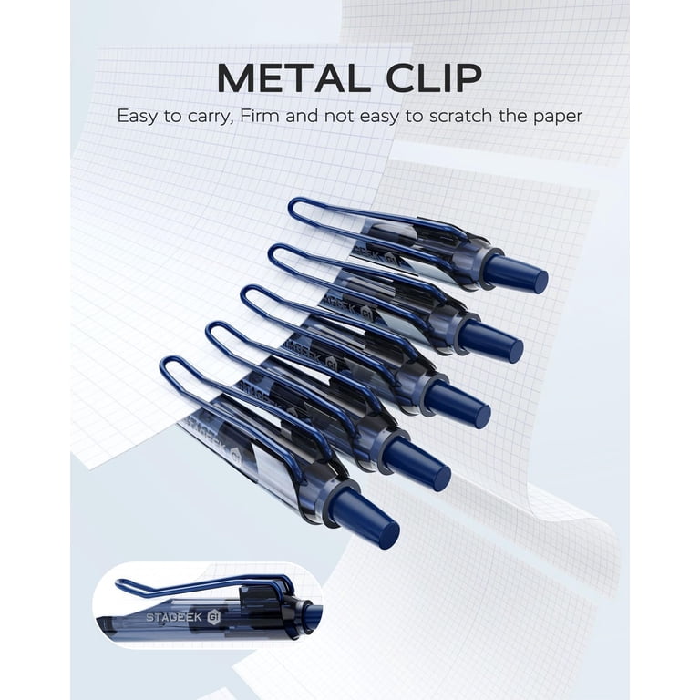 STAGEEK 12-Pack Blue Gel Pens, 0.5mm Fine Point photo 4