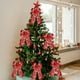 thumbnail image 4 of Adorno de Árbol de Navidad: Lazo para La Punta Del Árbol, Adorno Navideño Hecho a Mano, Lazo de Felpa con Borde de Cinta, 4 of 6