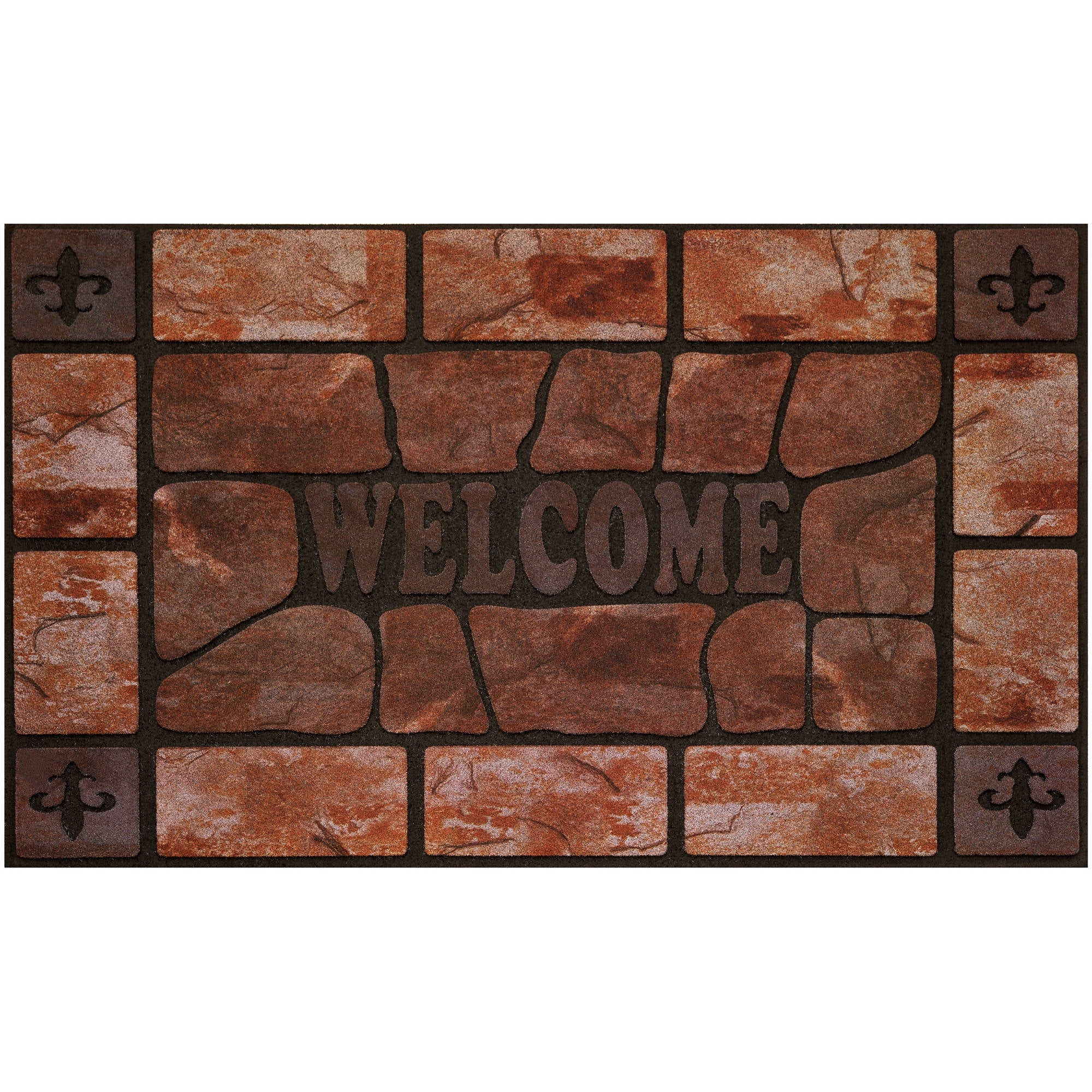 Achim Raised Rubber Clay Stone Doormat, 18" x 30"