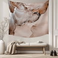 thumbnail image 5 of Marble Brown Large Tapestry for Bedroom Wall Hanging Tapestry, Modern Abstract Ink Painting Luxury Ceiling Backdrop Tapestries Poster Blanket Wall Decor for Teens Room Living Room Dorm 100" x 59", 5 of 8