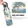 thumbnail image 4 of Yayeee 20oz Insulated Water Bottle Double Wall Stainless Steel with Flip Straw Lid, Beige Mountain, 4 of 7