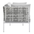 thumbnail image 4 of Modway Harmony 5-Piece  Sunbrella® Basket Weave Outdoor Patio Aluminum Seating Set in Taupe Gray, 4 of 10