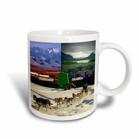 

3dRose Fairbanks Collage - Ceramic Mug 11-ounce