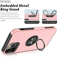 thumbnail image 3 of Entronix Case Designed for Apple iPhone 16 Pro Heavy Duty Case with Built-in Kickstand, Dual Layer Protection with Rotating Holder Ring, Sturdy Case for Apple iPhone 16 Pro, Pink, 3 of 6