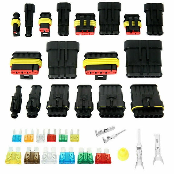 240pcs Waterproof Automotive Electrical Wire Connectors Terminals Plug 1-6pin