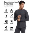 thumbnail image 3 of Woolcano Men's 100% Merino Wool Thermal Base Layer Top, 260 GSM Long Sleeve Shirt for Hiking, Skiing and Cold Weather Activities, 3 of 6