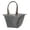 Gray, variant on Nylon Medium Shopping Tote w/ Leather Like Handles - Black - BG-NL2016BK