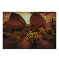 thumbnail image 3 of Saguaro Cutting Board, Dramatic Desert Scenery Like Burnt by Sun near Scottsdale Hot Rocks Serene Western Image, Decorative Tempered Glass Cutting and Serving Board, Small Size, Red, by Ambesonne, 3 of 5