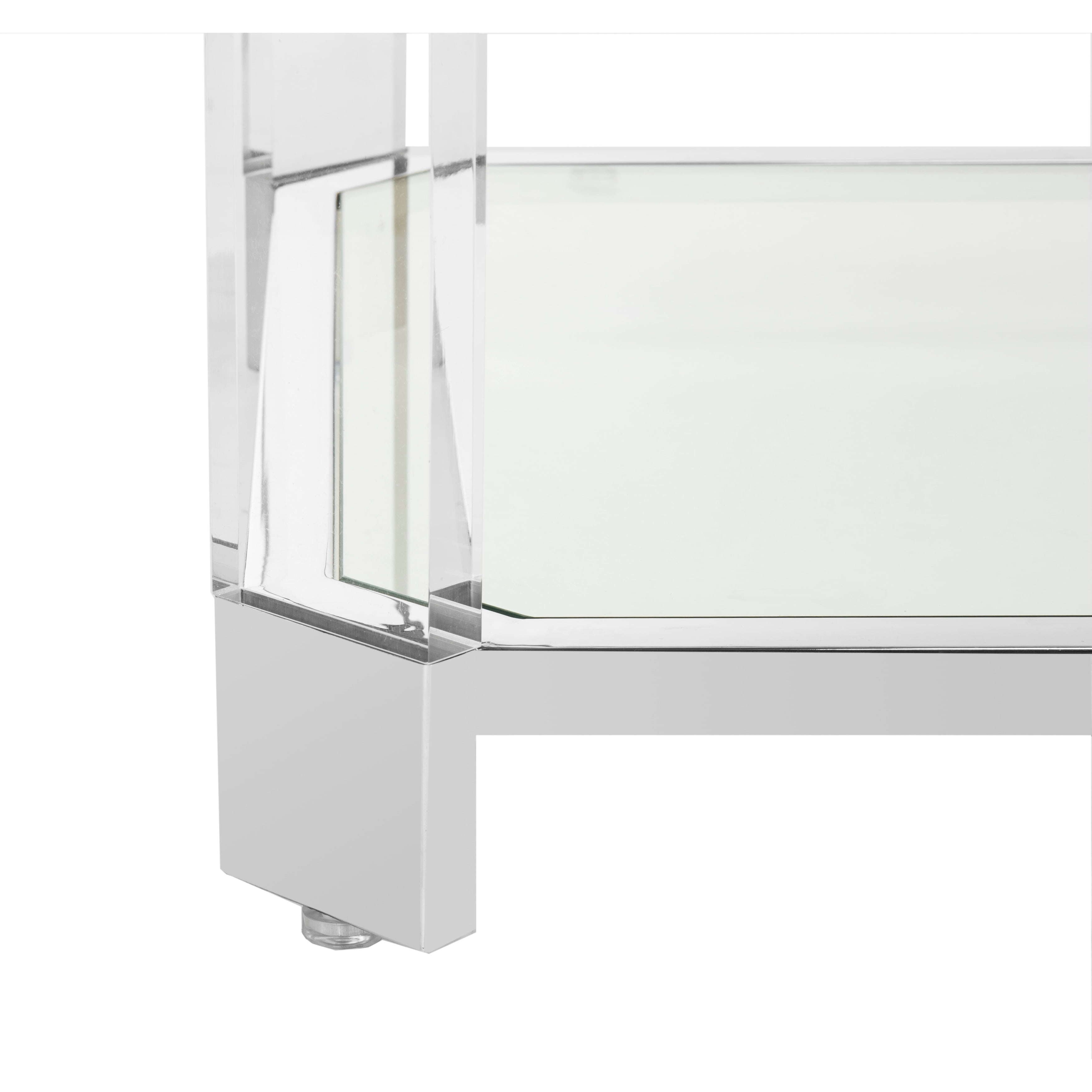 SAFAVIEH Couture Gianna Modern Acrylic Coffee Table, Silver