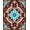 Brown, Pattern 1, variant on ODIKA 2x3 Machine Washable Non-Slip Area Rug, Meditation Journey Boho Zen High Traffic Rug, Brown, 715868