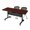 Cherry, variant on Romig Axis-Pro 48 x 30 in. Flip-Top Privacy Nesting Table- Grey, 2 Cadence Nesting Chairs