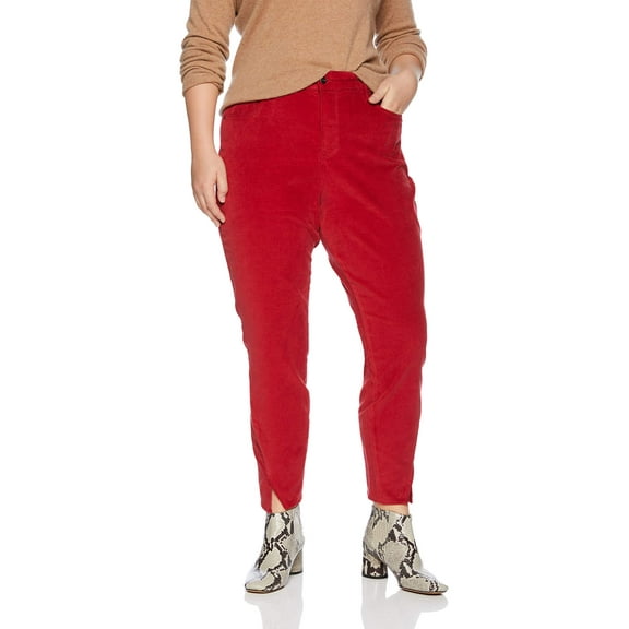 NYDJ Women's Plus Size Ami Skinny Velvet Jean with Side Seam Detail, Gooseberry, 26W