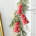 thumbnail image 4 of JeashCHAT 2 Pcs Red Christmas Bells Ornaments, Decorative Metal Bells with Hanging Rope, Xmas Holiday Party Wedding Home Front Door Wreath Window Hanging Decorations, 4 of 6