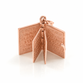 thumbnail image 3 of Solid Gold Armenian Christian Open Holy Bible (14K Rose Gold, Pendant with 18" chain), 3 of 3