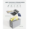 thumbnail image 4 of File Organizer Box File Box for Letter Size Files Storage Hanging File Folder Organizer with Mesh Pocket on Lid Portable Filing Box with Handle for Office/Home/School( ), 4 of 7