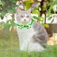 thumbnail image 5 of Tvtnvo Pet Bow Tie St. Patrick's Day Four Leaf Clover Luck Collar Accessory for Dogs and Cats Festive Holiday Party Outfit Nylon Spandex Charming Pet Costume Green 3.1x1.6in, 5 of 5