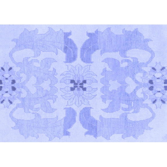 Ahgly Company Indoor Rectangle Abstract Blue Modern Area Rugs, 8' x 12'