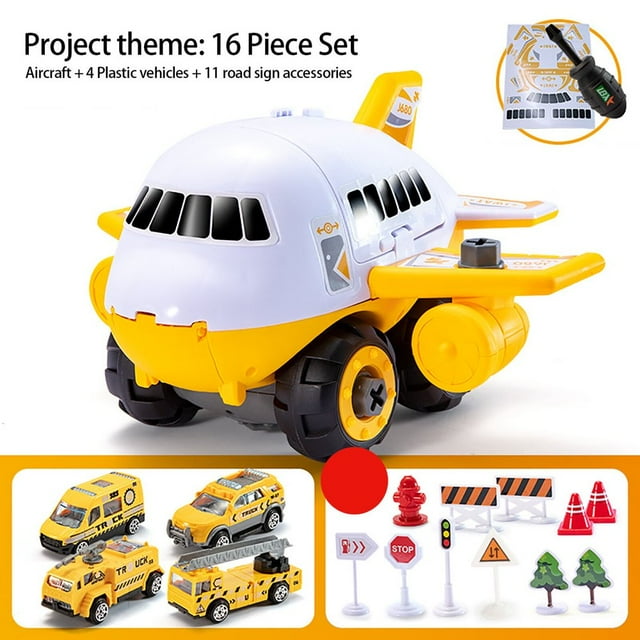 Children‘s Airplane Detachable Assembly Toy Diy Assembly Screw Nut Disassembly
