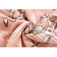 thumbnail image 4 of Virtu 9 Lbs Plush Fleece Blanket, 2 Ply Thick Heavy Reversible Raschel Korean Style Warm Bed Blanket, Queen, Peach Floral, 4 of 5