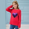 thumbnail image 5 of Lorytime Valentine Sweatshirts for Girls Without Hoodie Long Sleeve Tops Heart Valentine's Day Pullover Holiday Outerwear, 5 of 6