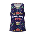 thumbnail image 4 of Easygdp Happy Mardi Gras Men's Tank Top, Sleeveless Muscle T Shirts, Breathable, Quick-Dry, Loose for Gym, Running, Fitness - Medium, 4 of 9