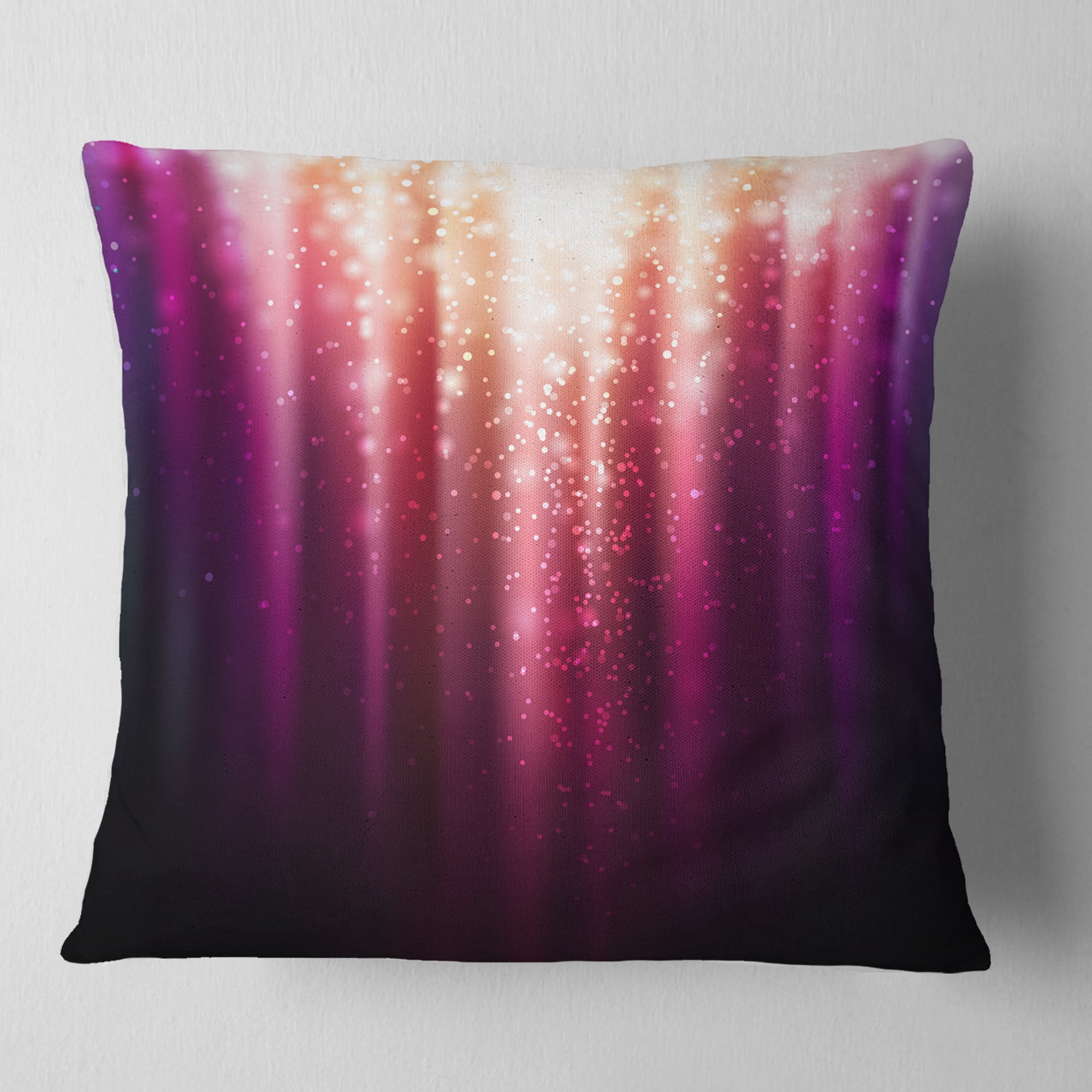 Designart Purple with Magic Light - Abstract Throw Pillow - 18x18