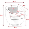 thumbnail image 2 of Fauteuil Tonneau Pivotant à 360° avec Rangement Fauteuil Pivotant Moderne en Cuir Bouclé Rond pour Salon (Beige), 2 of 8