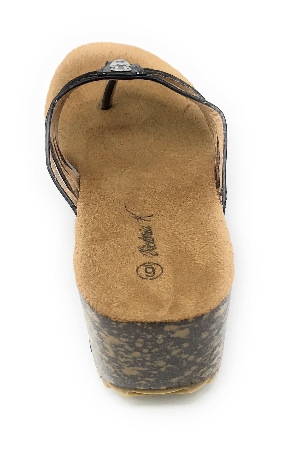 Victoria K Women's Cork Wedge Multi Straps Sandals