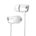 thumbnail image 2 of Auriculares intrauditivos Auriculares deportivos con cable de 3,5 mm Auriculares estéreo Auriculares para teléfono móvil con micrófono, Blanco Plata Inevent EL2746-02B, 2 of 7