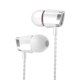 thumbnail image 2 of Auriculares intrauditivos Auriculares deportivos con cable de 3,5 mm Auriculares estéreo Auriculares para teléfono móvil con micrófono, Blanco Plata Yuarrent EL2746-02B, 2 of 2