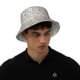 thumbnail image 5 of Yiaed Fairy Floral Print Reflective Stripe Bucket Hat Unisex Funny Outdoor Fisherman Cap Beach Sun Hat, 5 of 5