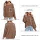 thumbnail image 5 of Blusa de mujer de fibra de poliéster con cuello redondo y hombros caídos, camisa informal de manga larga para Otoño e Invierno, 5 of 6