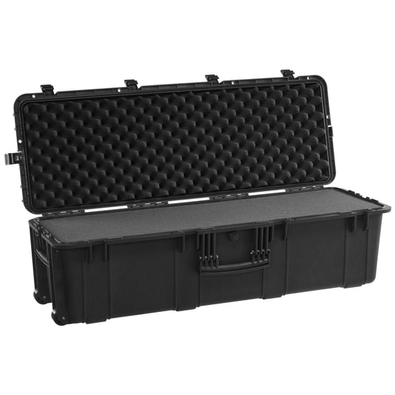 LINJH 5.5 Cu.ft Weatherproof Hard Case with 3 Handles Large Capacity Case Black