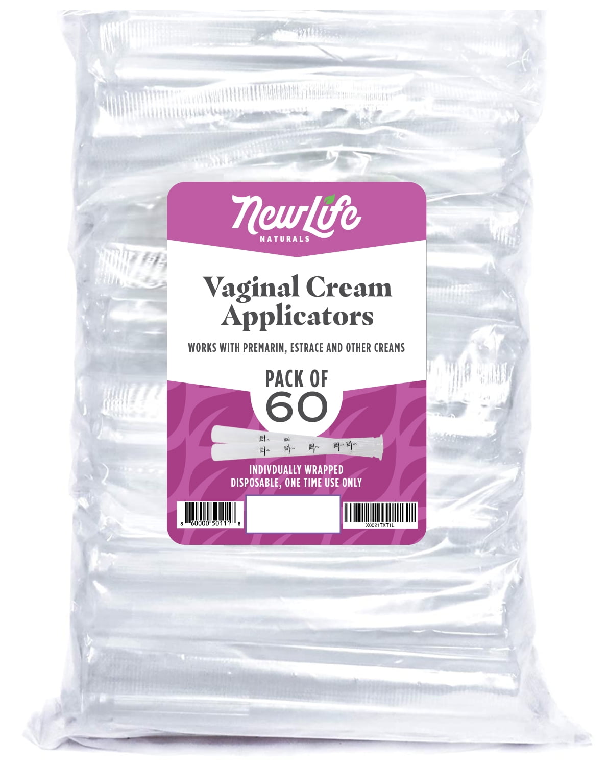 Disposable Plastic Vaginal Applicator Pack Hygienic Threaded Injector