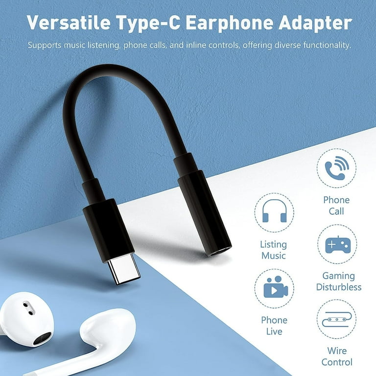 Mm Jack Iphone Earphones To Android USB-C To Adapter (2-Pack