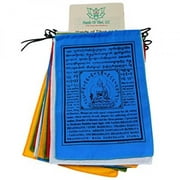 Handmade Medicine Buddha prayer flags Tibetan with English Translation (6X8)