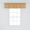 thumbnail image 2 of Yellow Brown Window Valance, Traditional Squares with Ornaments, Curtain Valance for Kitchen Bedroom Decor with Rod Pocket, 54" X 12", Camel Multicolor, by Ambesonne, 2 of 2