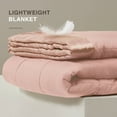 thumbnail image 3 of Madison Park Lightweight Down Alternative Blanket, Cozy Bed Blanket with Satin Trim, King, Blush, 3 of 7