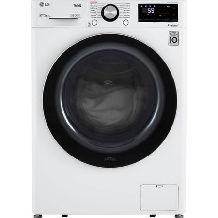 LG WM1455HWA 2.4 Cu. Ft. HE Stackable Front Load Washer with Steam Wash - White
