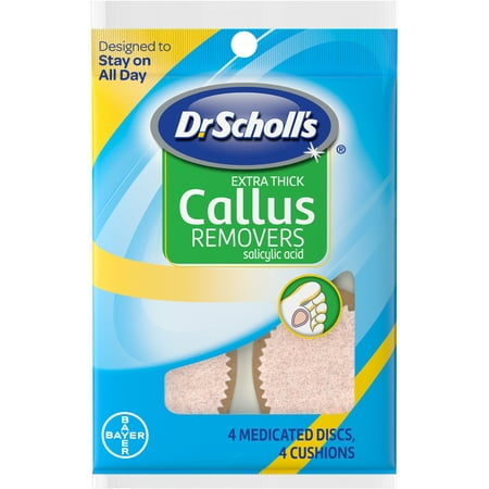 Dr. Scholl's Extra Thick Callus Removers, 4 Cushions, 4 Medicated (Best Callus Remover Product)