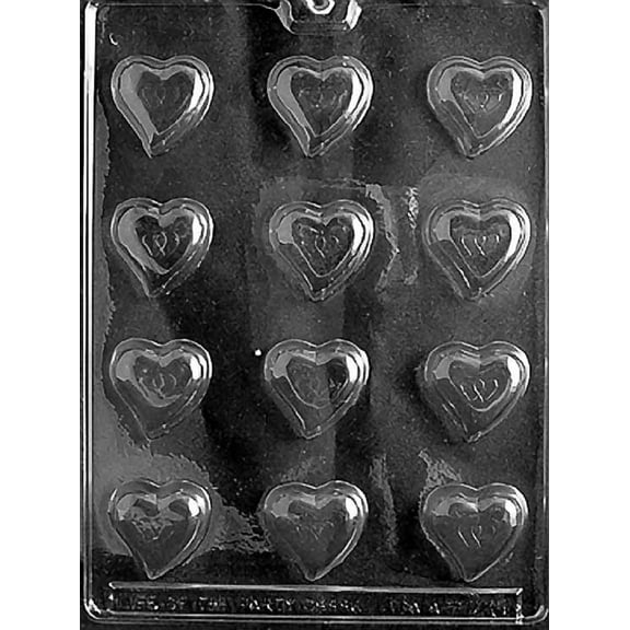 Grandmama's Goodies Valentine's Day V085 Bite Size Tear Drop Heart Chocolate Candy Soap Mold with Exclusive Molding Instructions