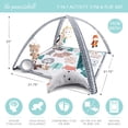 thumbnail image 3 of The Peanutshell Unisex Baby Play Gym & 7-in-1 Play Mat - Playmat Baby Toys 0-6, 6-12 Months Tummy Time Mat with Hanging Toys, Soft Padded Mat for Newborns, Infants - Woodland, 3 of 5
