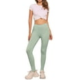 thumbnail image 2 of Inspire Chic Leggings de Algodón para Mujeres con Cintura Elástica, Pantalones de Yoga Suaves para Navidad, Medias con Espolones, Talla S, Verde Claro, 2 of 6