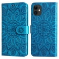 thumbnail image 2 of Dteck iPhone 11 Case, PU Premium Leather Embossed Wallet Card Cash Slots Ultra-Slim   Magnetic Flip Kickstand Shockproof Cover for iPhone 11 6.1 inch,Blue, 2 of 11